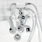 Kingston Brass Tub Wall Mount Clawfoot Tub Faucet with Hand Shower, Polished Chrome KS229PXC - alternate 3